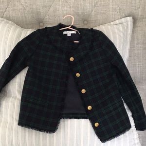 Brooks Brothers tartan jacket with gold buttons